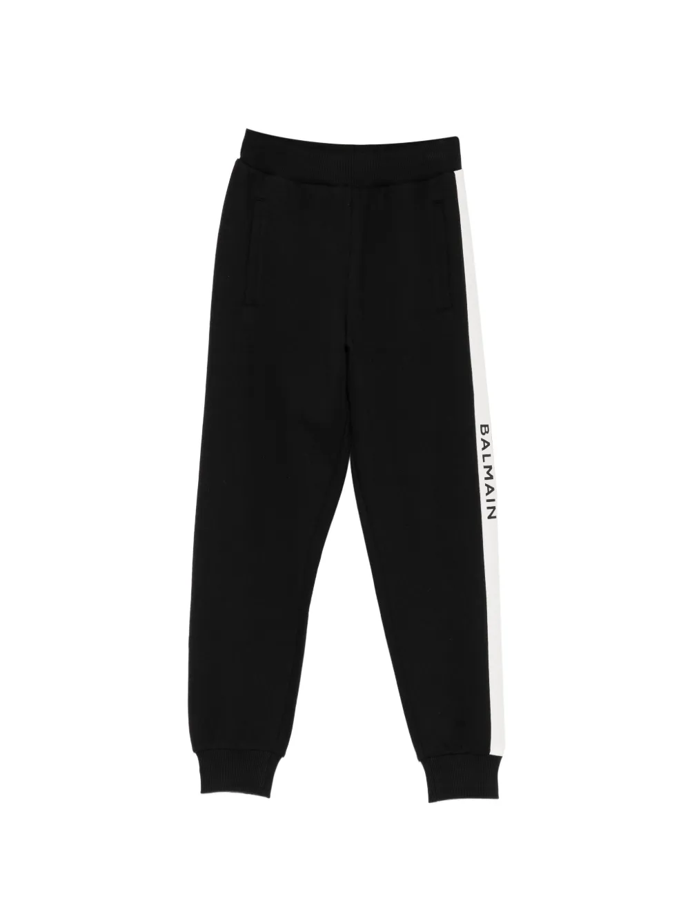Balmain Kids logo embroidered track pants - Nero