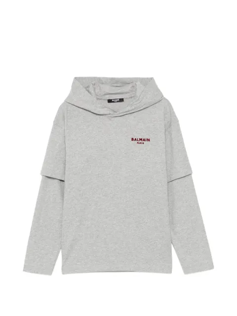 Balmain Kids T-Shirt mit geflocktem Logo