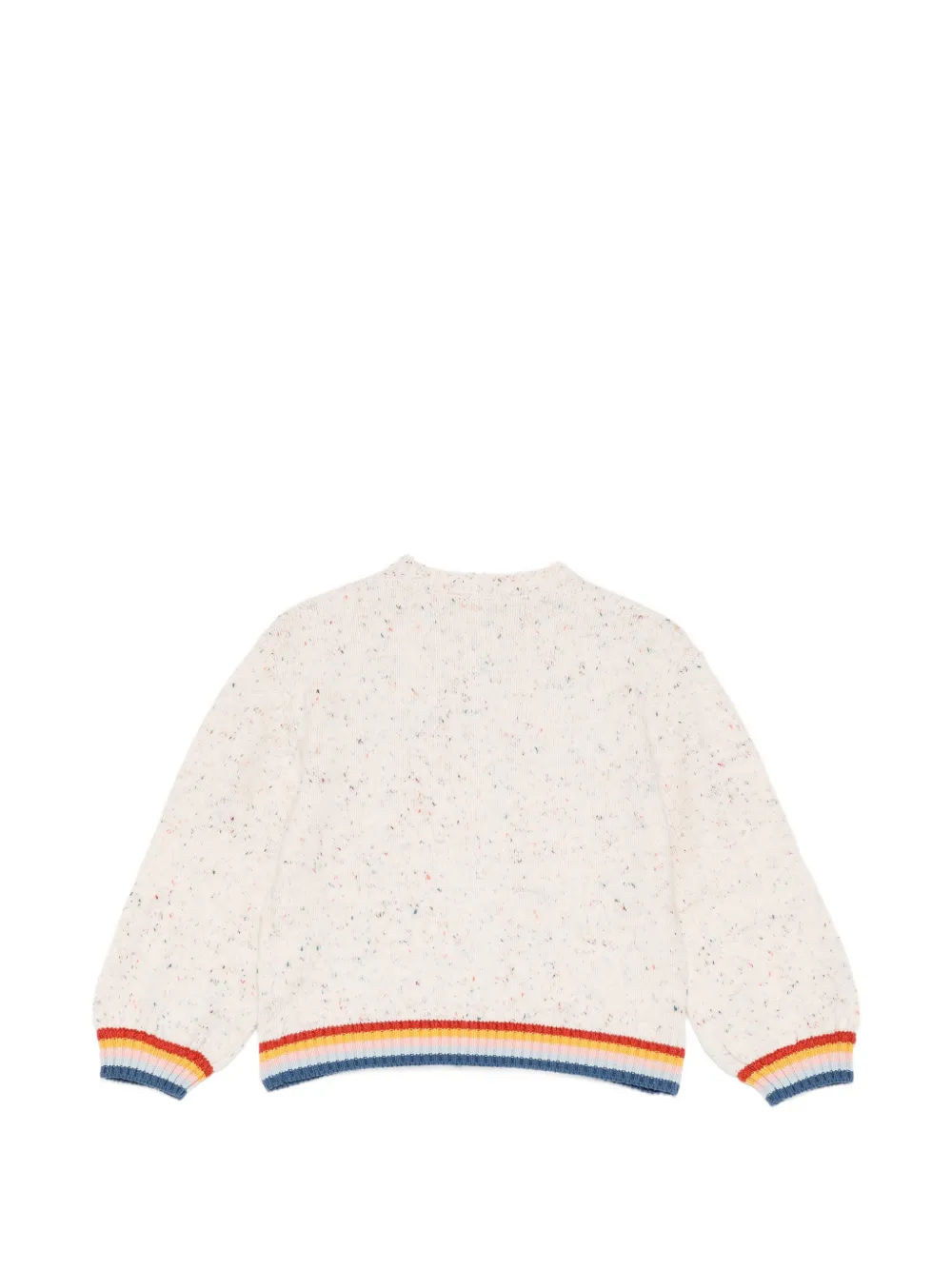 Stella McCartney Kids Vest met regenboogstreep en spikkels Beige