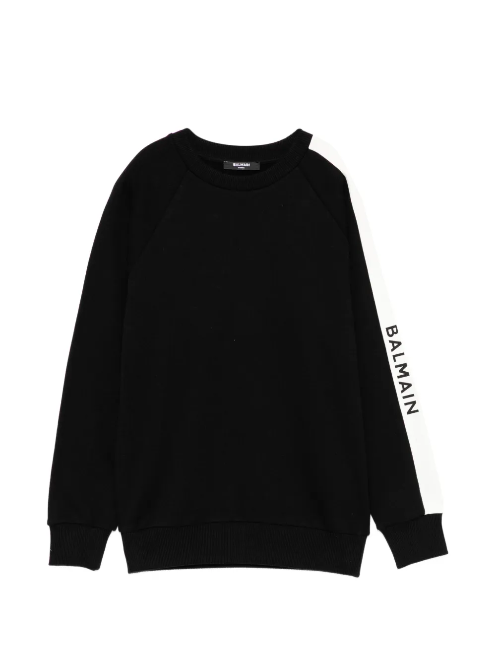 Balmain Kids logo-print raglan-sleeve sweater - Nero