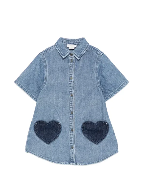 Stella McCartney Kids patch-appliqué denim shirt dress