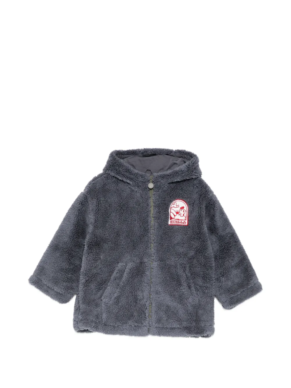 Stella McCartney Kids hooded fleece jacket - Blu