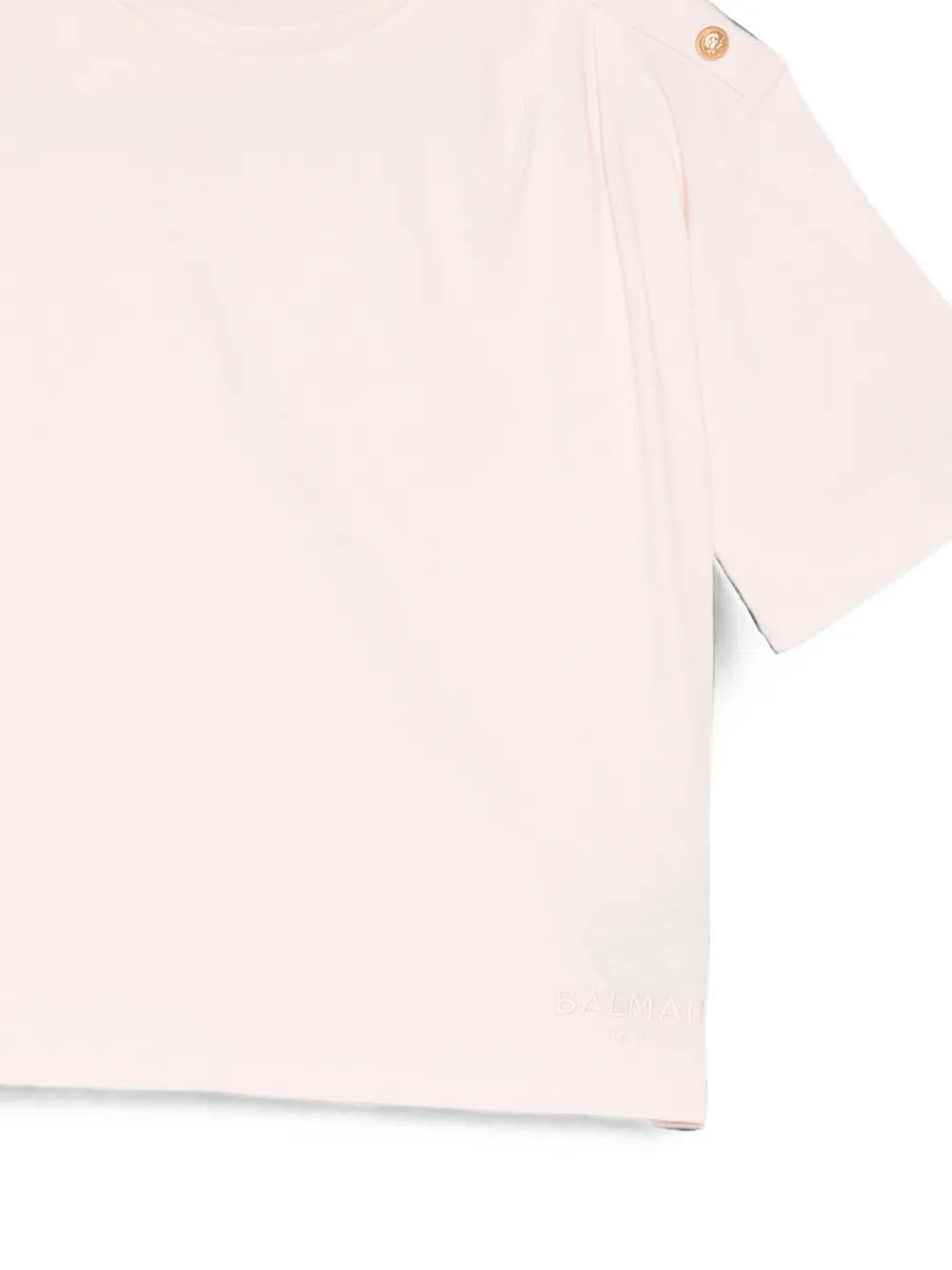 Balmain Kids T-shirt met knoopdetail Roze