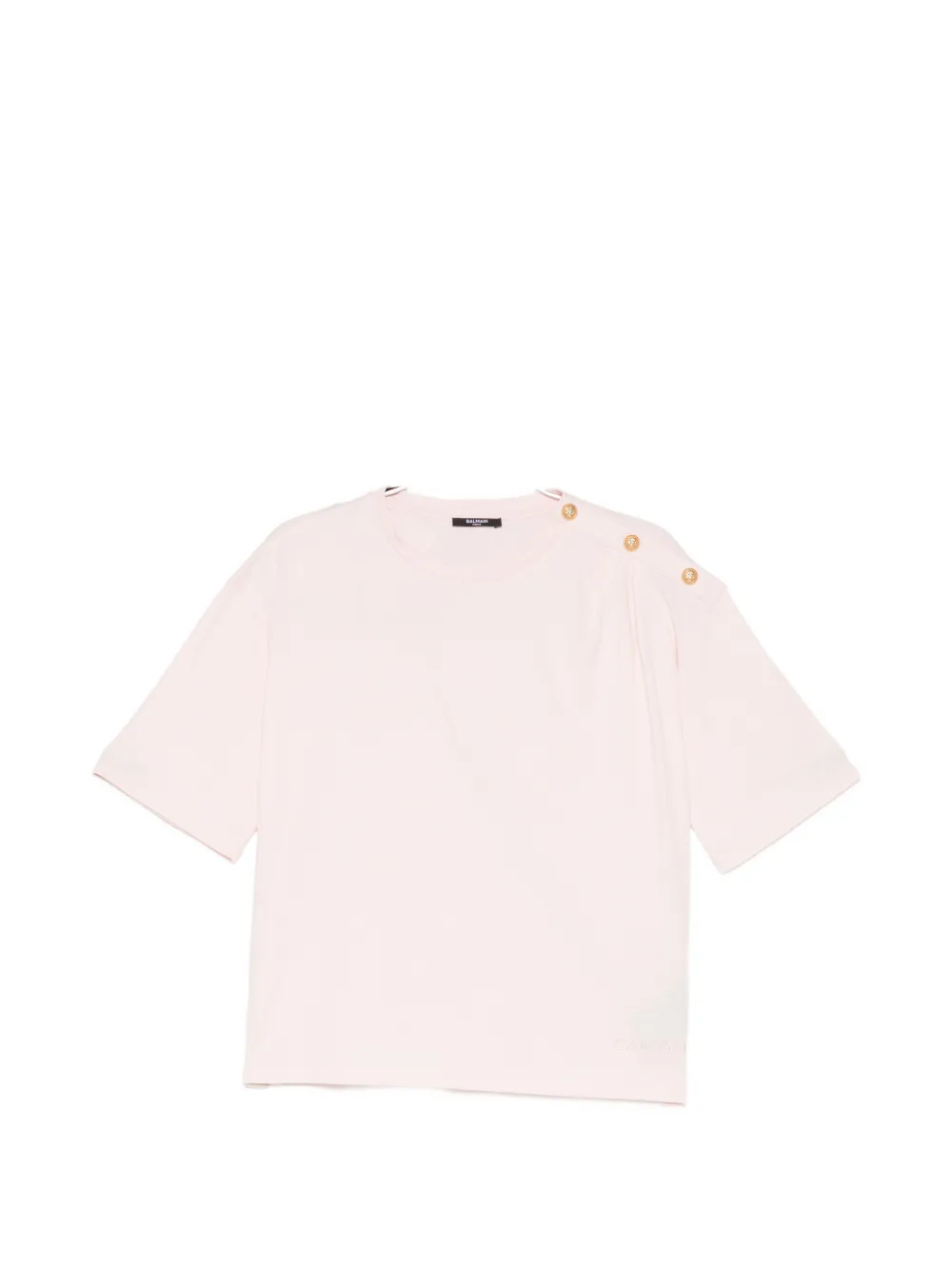 Balmain Kids button-detail T-shirt - Rosa