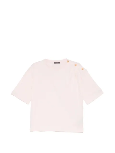 Balmain Kids 버튼 디테일 티셔츠