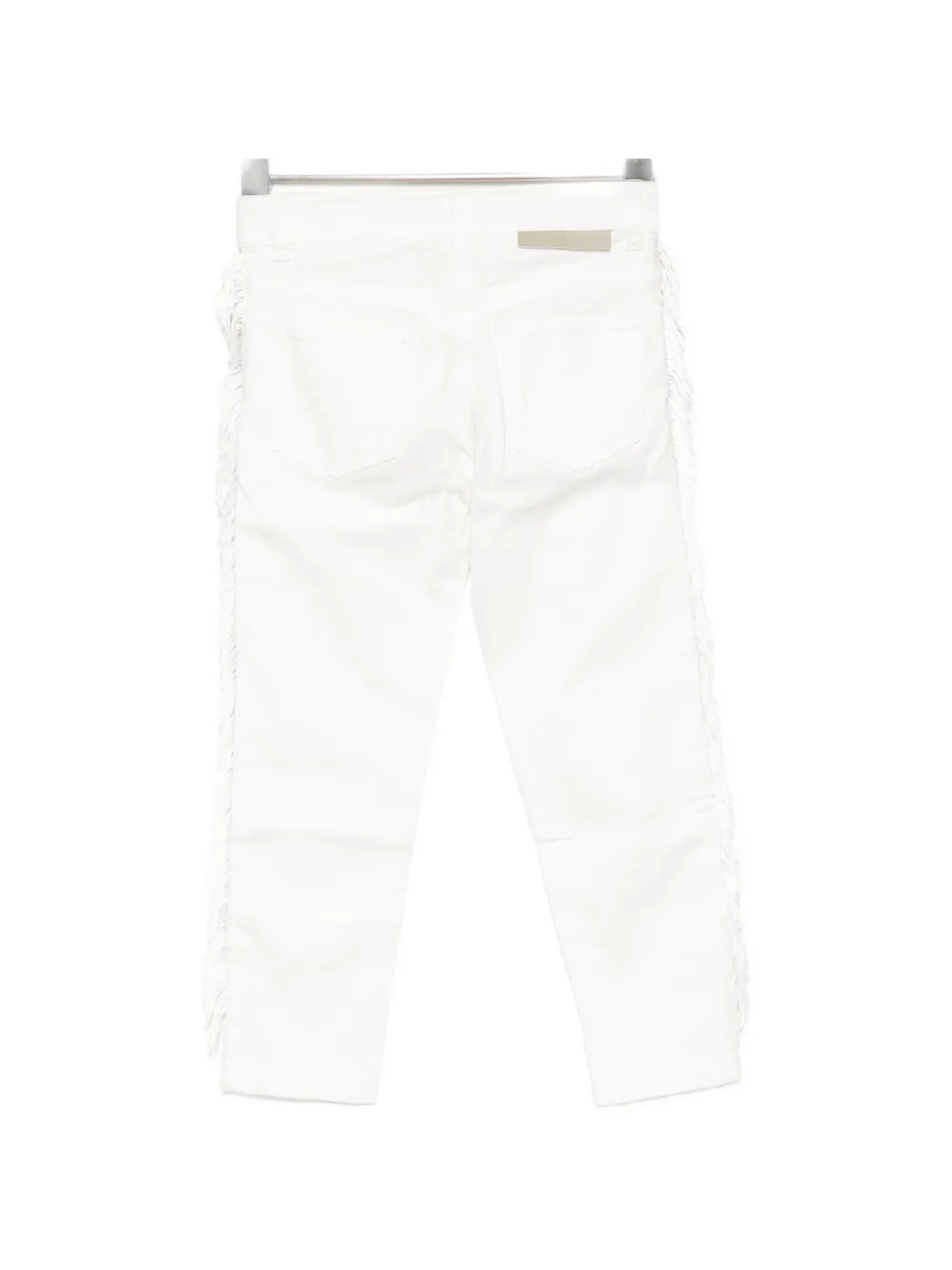 Stella McCartney Kids Jeans met franje afwerking Beige