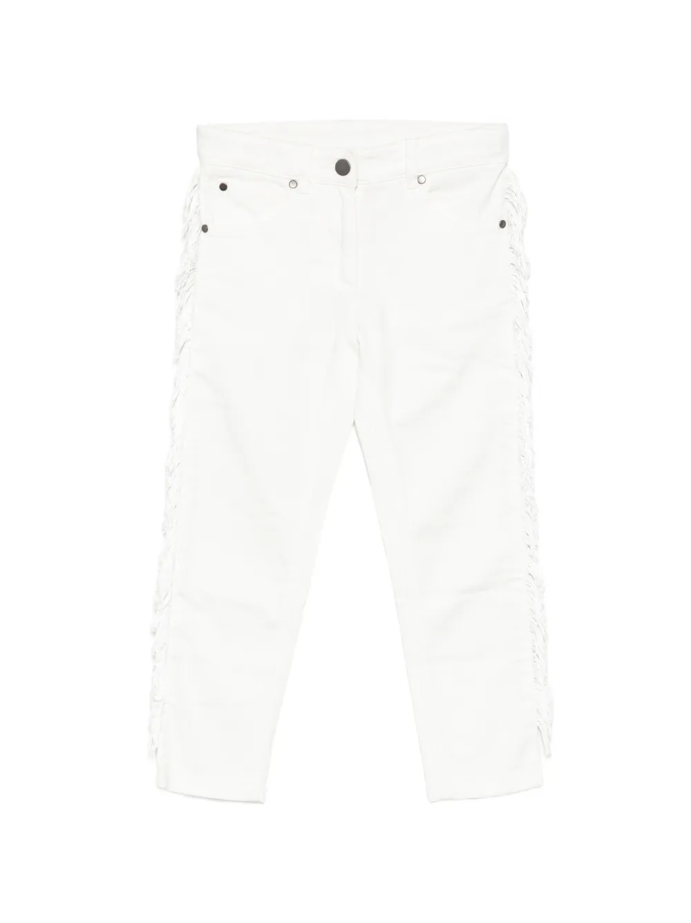 Stella McCartney Kids fringe-trim jeans - Toni neutri