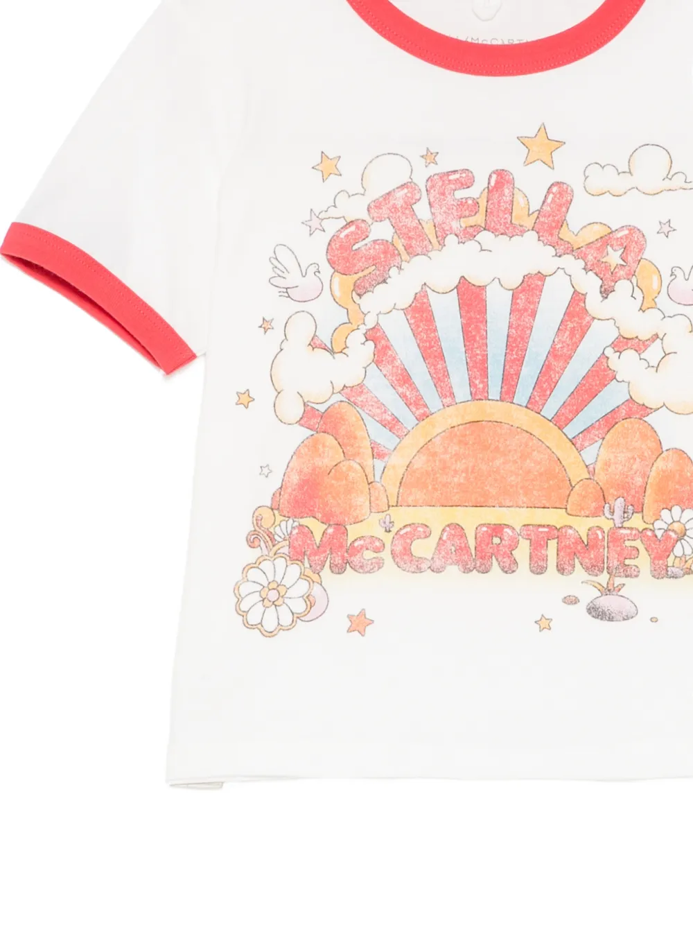 Stella McCartney Kids T-shirt met grafische print Wit