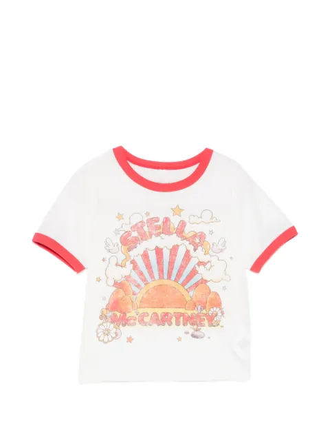 Stella McCartney Kids graphic-print ringer T-shirt