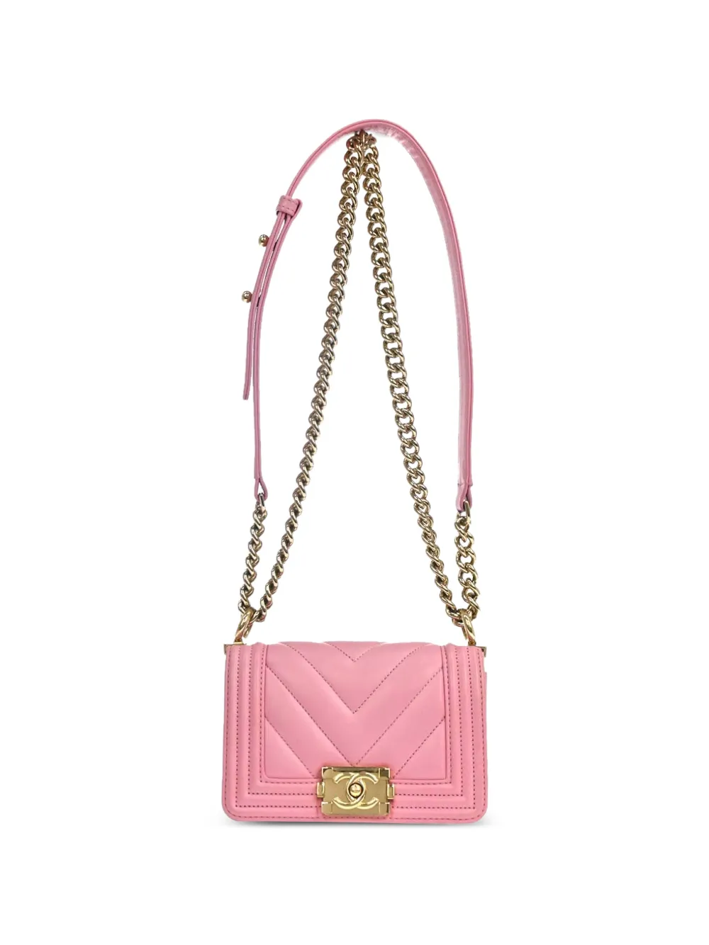 CHANEL Pre-Owned mini 2020s Boy Chanel shoulder bag - Rosa