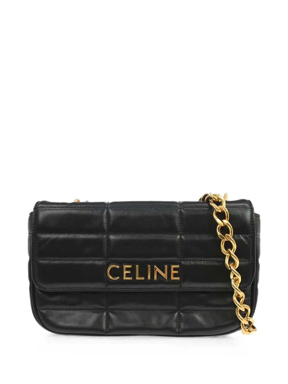 Celine Pre-Owned 1990-2000s quilted chain shoulder bag - Schwarz
