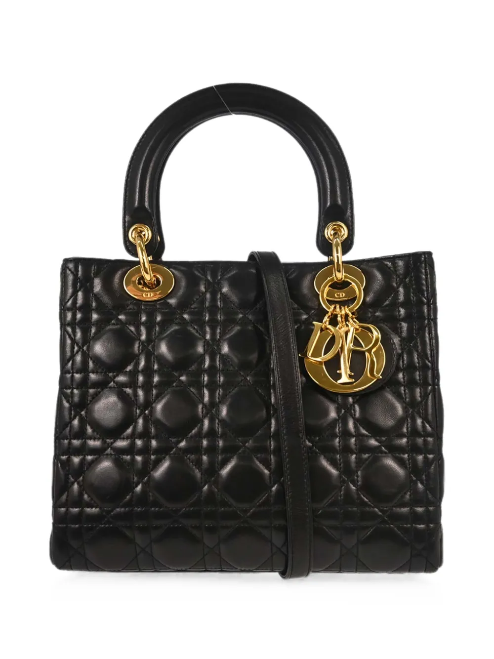 Christian Dior Pre-Owned 2001 medium Lady Dior tote bag - Black