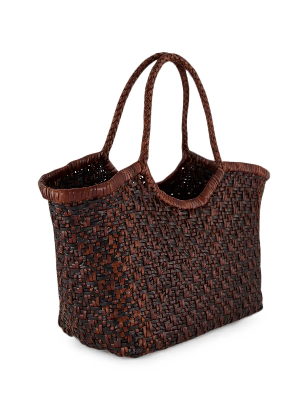DRAGON DIFFUSION Kleine Maori Nantucket geweven shopper Bruin