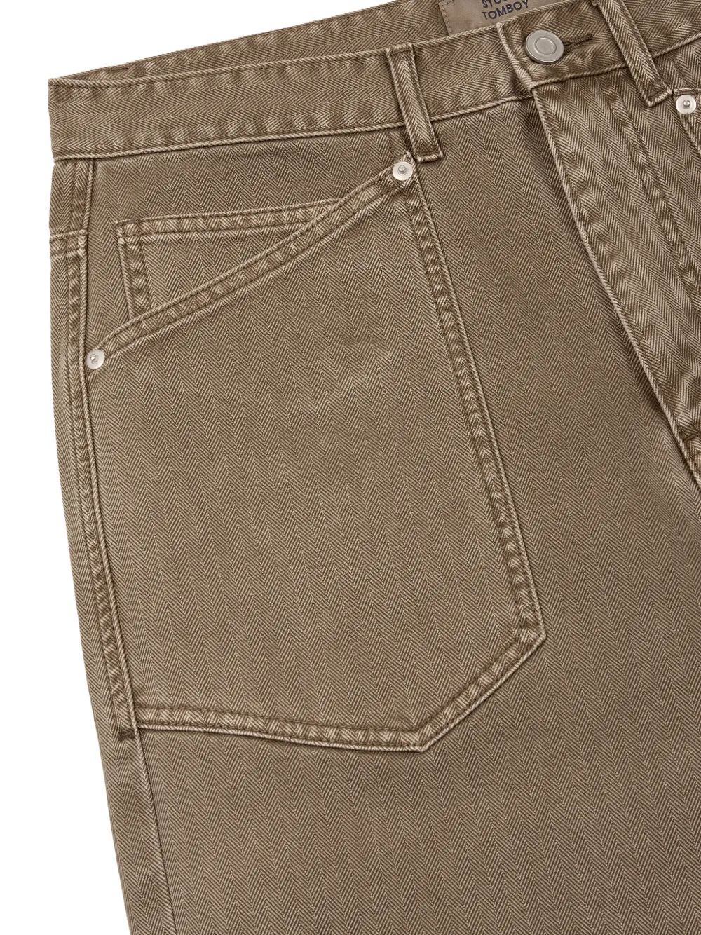 TOMBOY loose-fit cotton jeans Beige