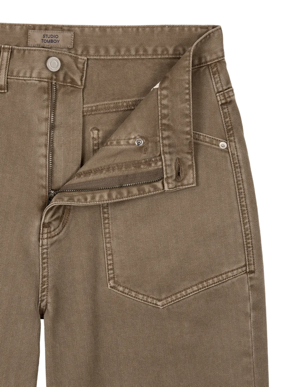 TOMBOY loose-fit cotton jeans Beige