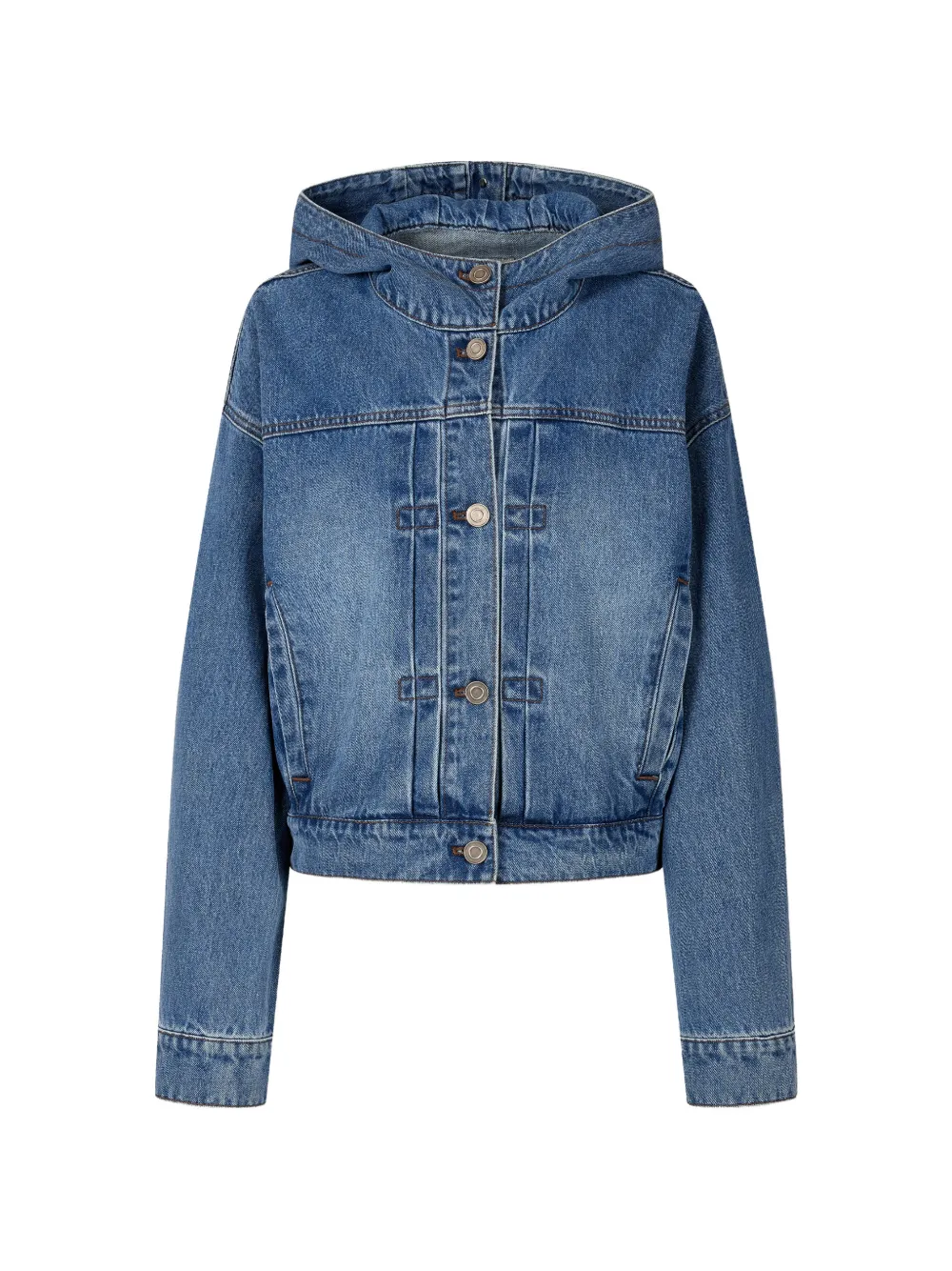 Tomboy Hooded Denim Jacket In Blue