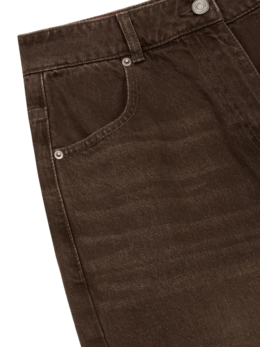 TOMBOY Jeans met wijde pijpen Bruin