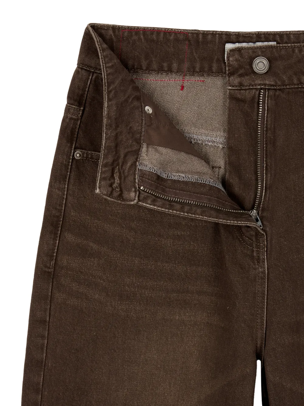TOMBOY Jeans met wijde pijpen Bruin