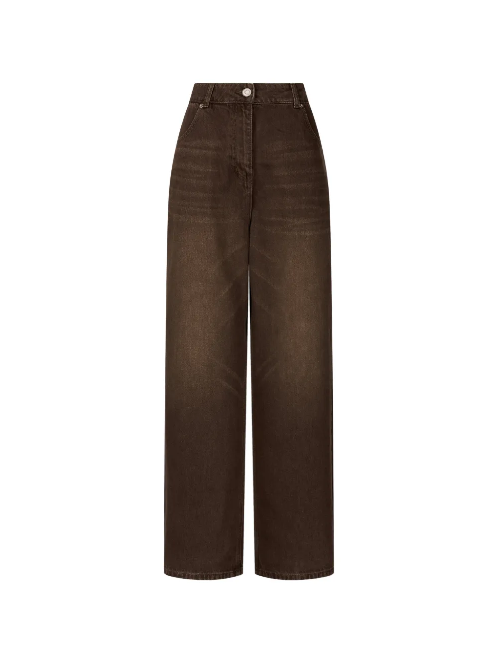 TOMBOY washed wide-leg jeans - Marrone