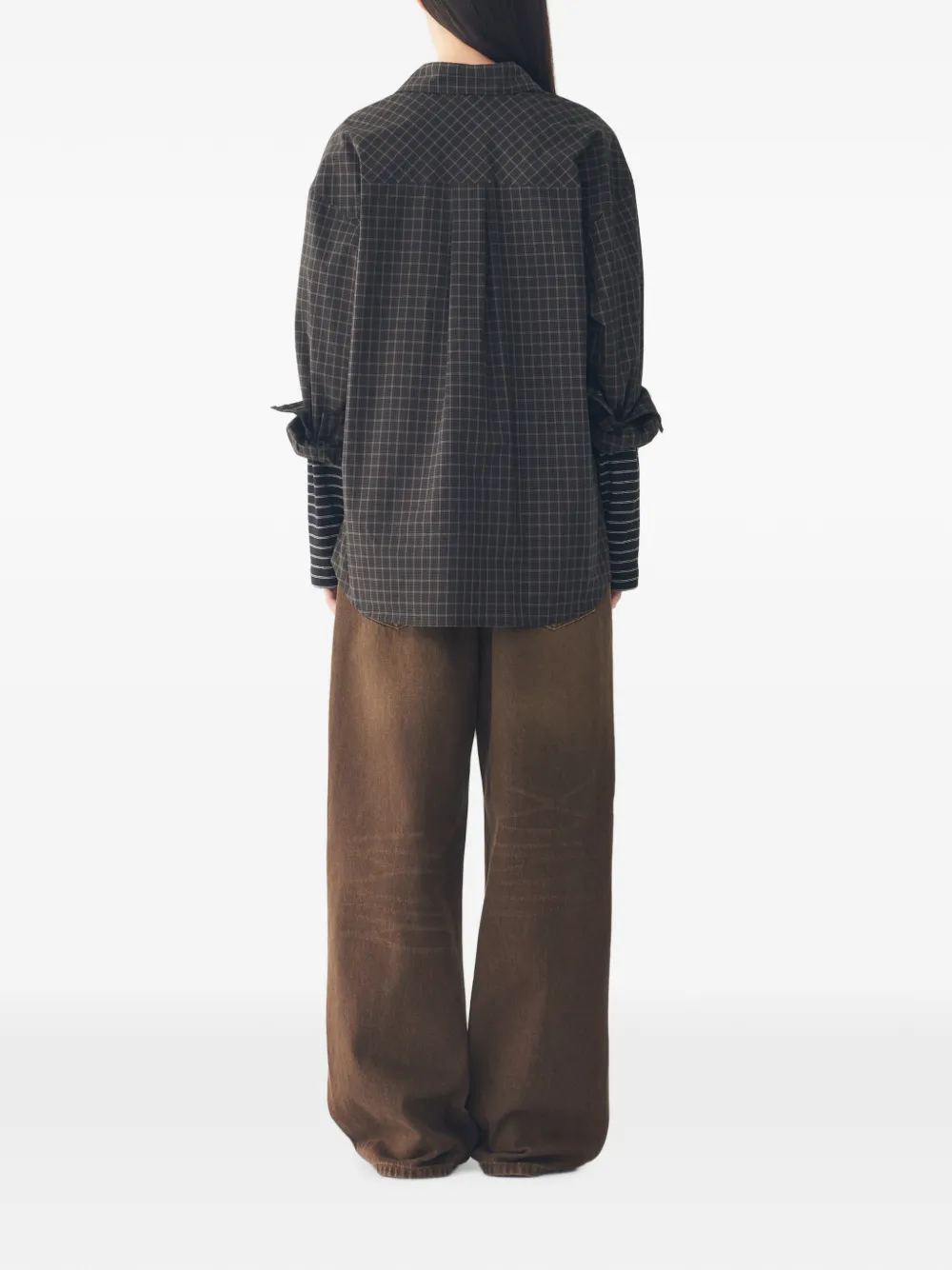 TOMBOY Jeans met wijde pijpen Bruin