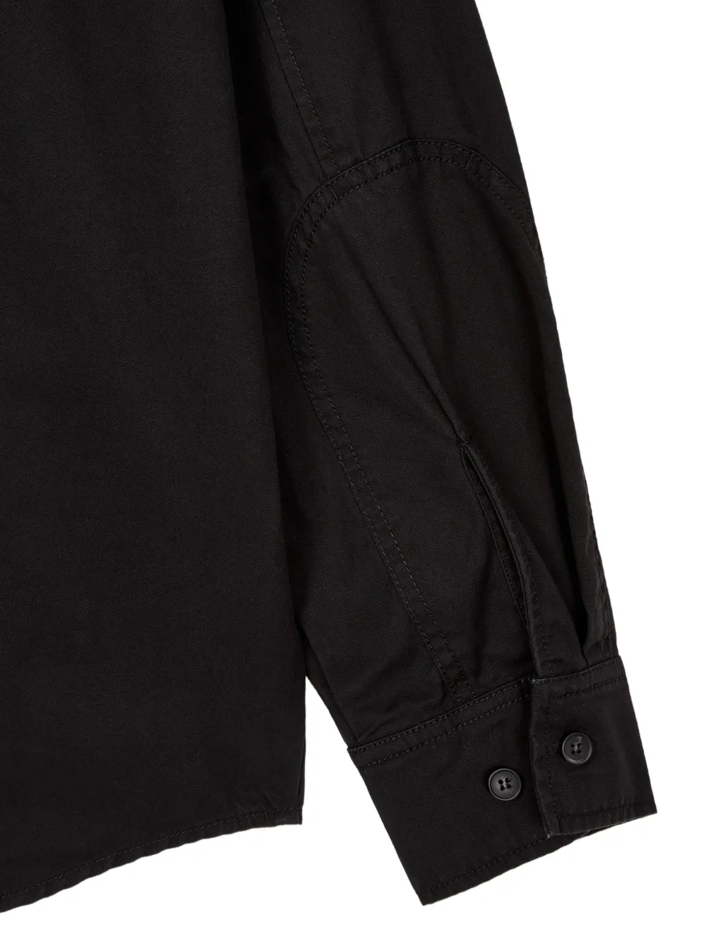 TOMBOY Button-down blouse met klepzak Zwart