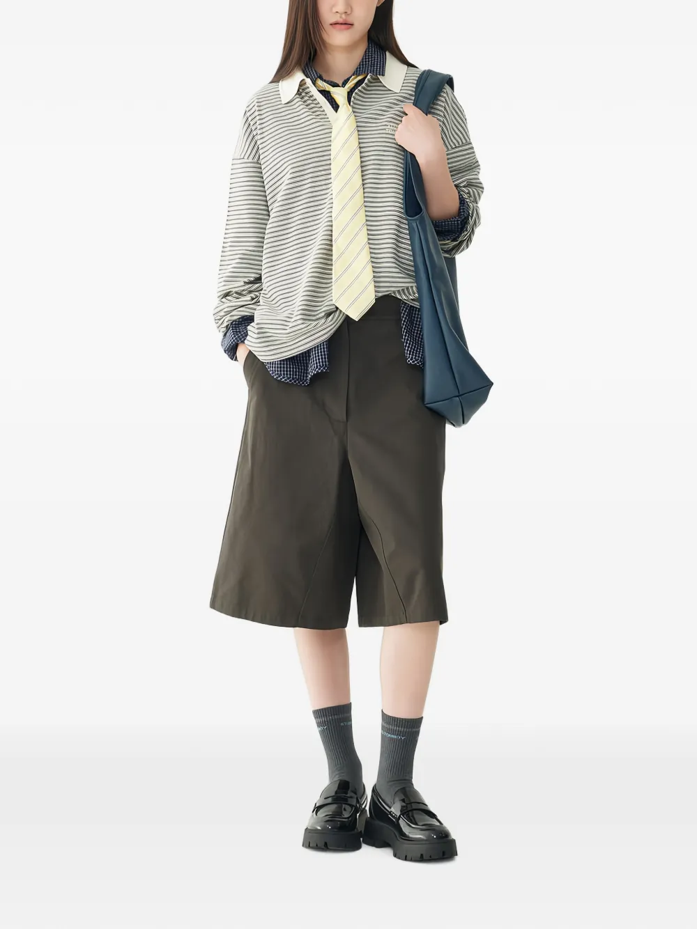 TOMBOY Shorts met wijde pijpen Bruin