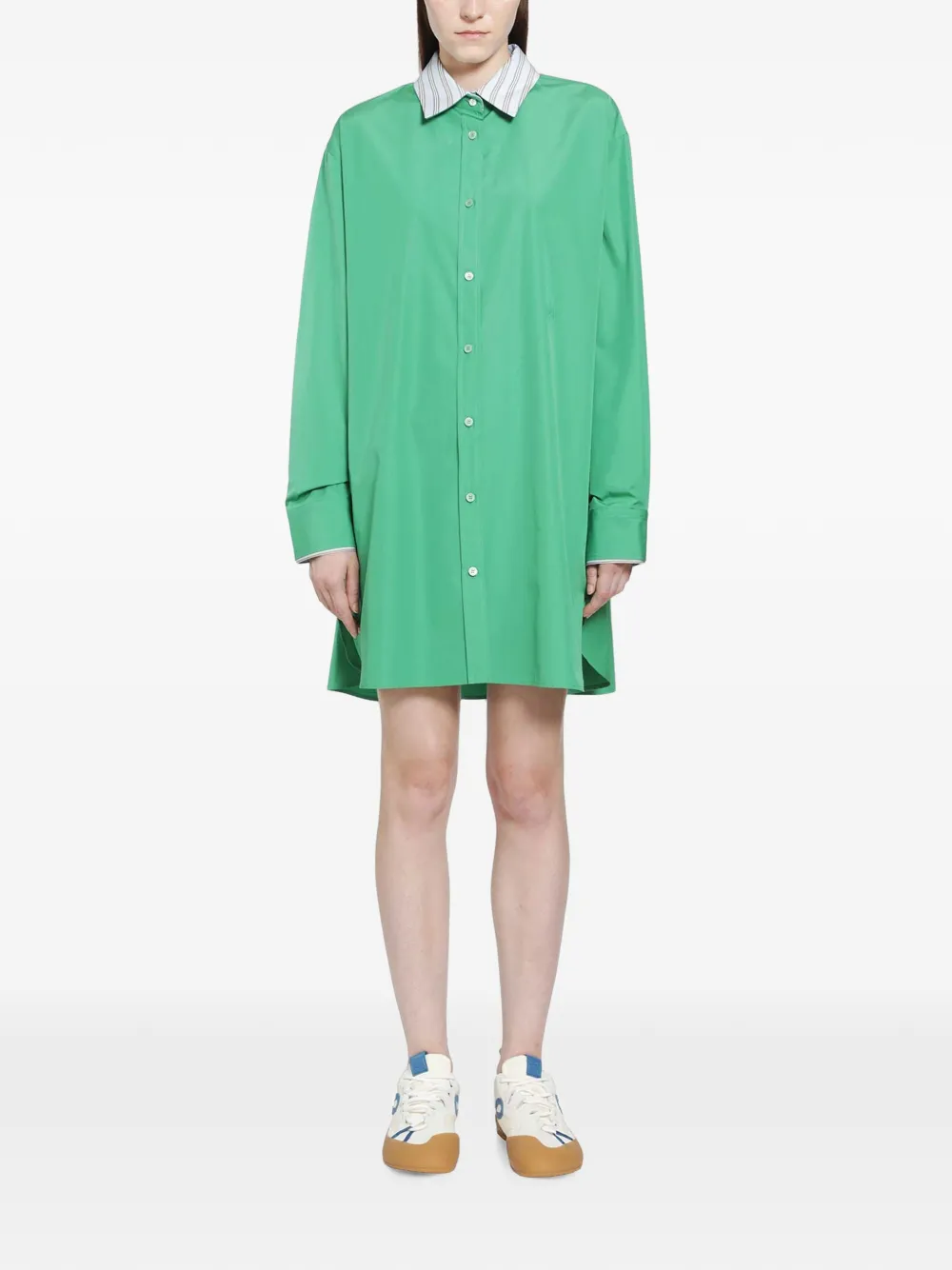 LOEWE shirt dress in cotton - Verde
