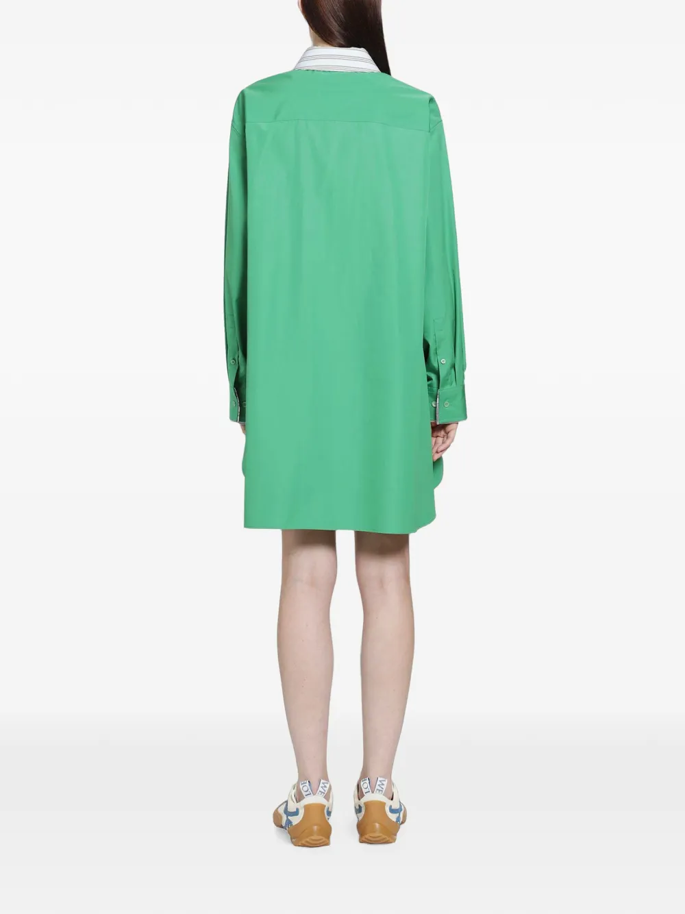 LOEWE Katoenene blousejurk Groen