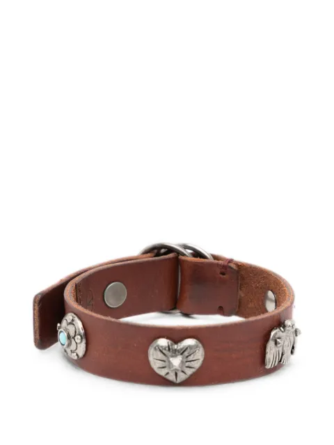 Valentino Garavani charm-embellished leather bracelet