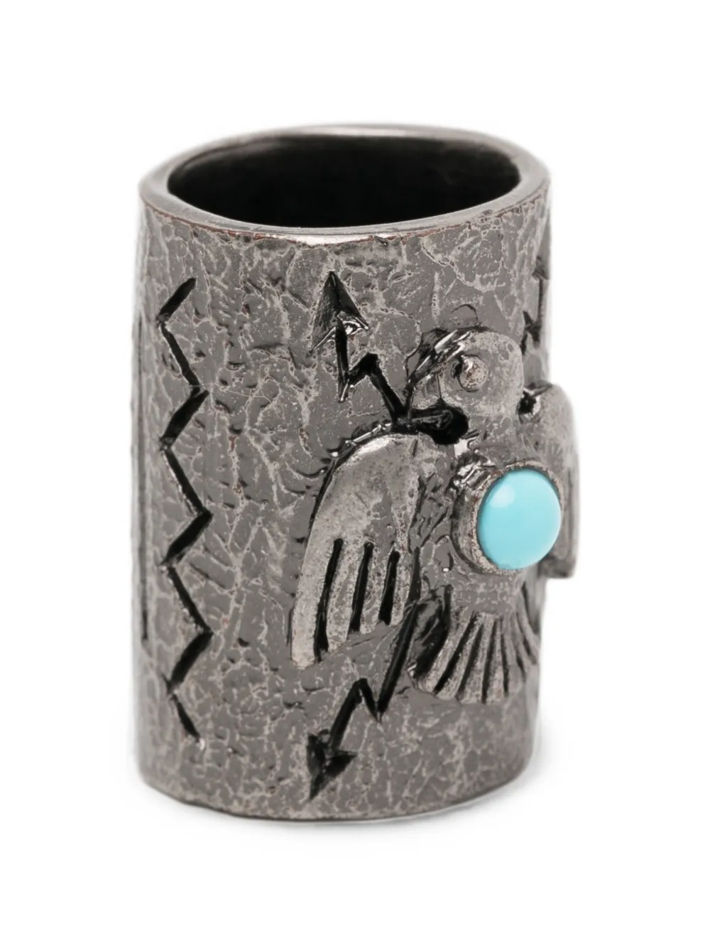 Valentino Garavani engraved eagle ring - Grau