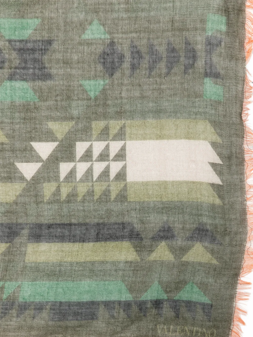 Valentino Garavani Sjaal met geometrische print Groen
