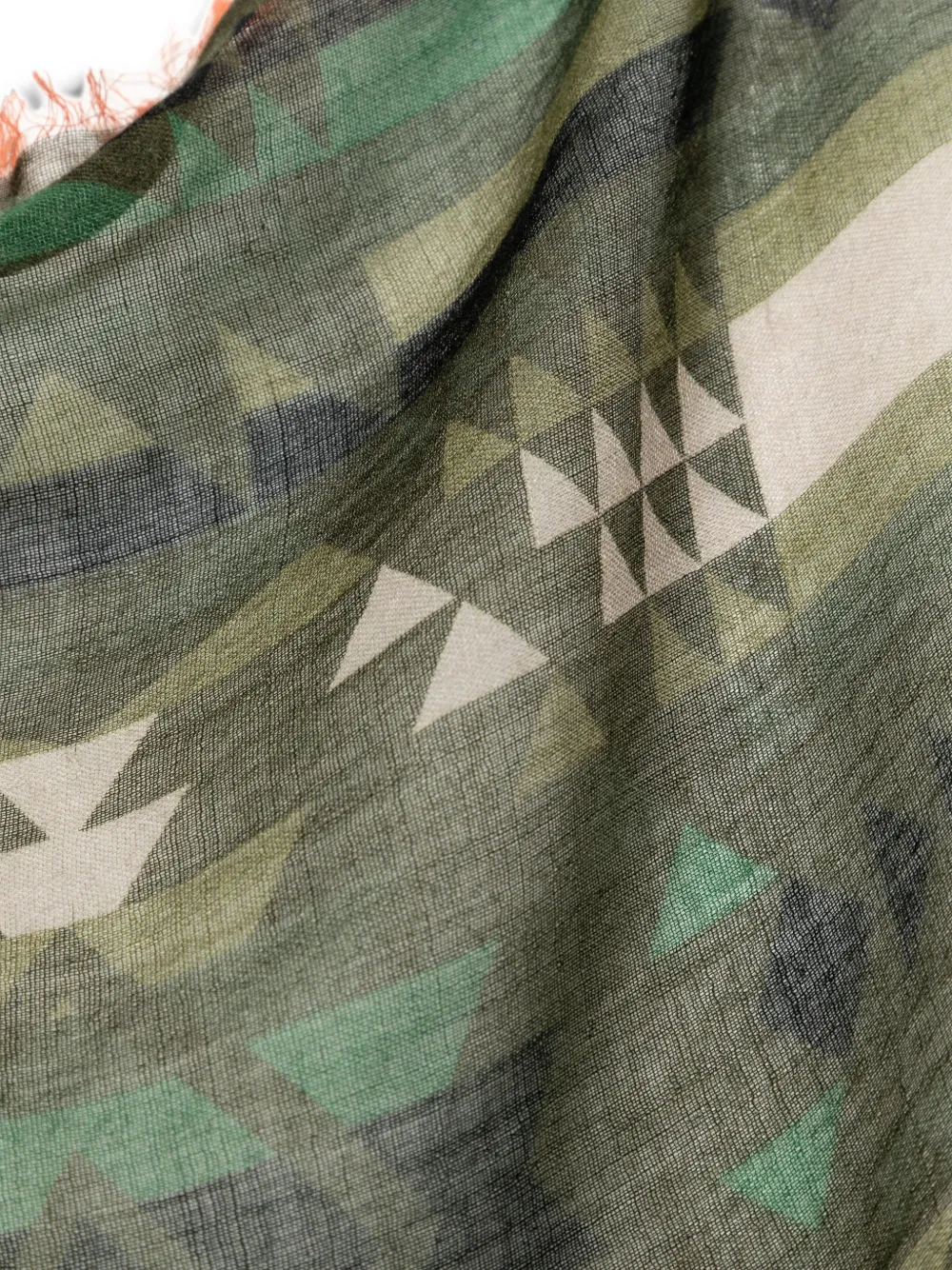 Valentino Garavani Sjaal met geometrische print Groen