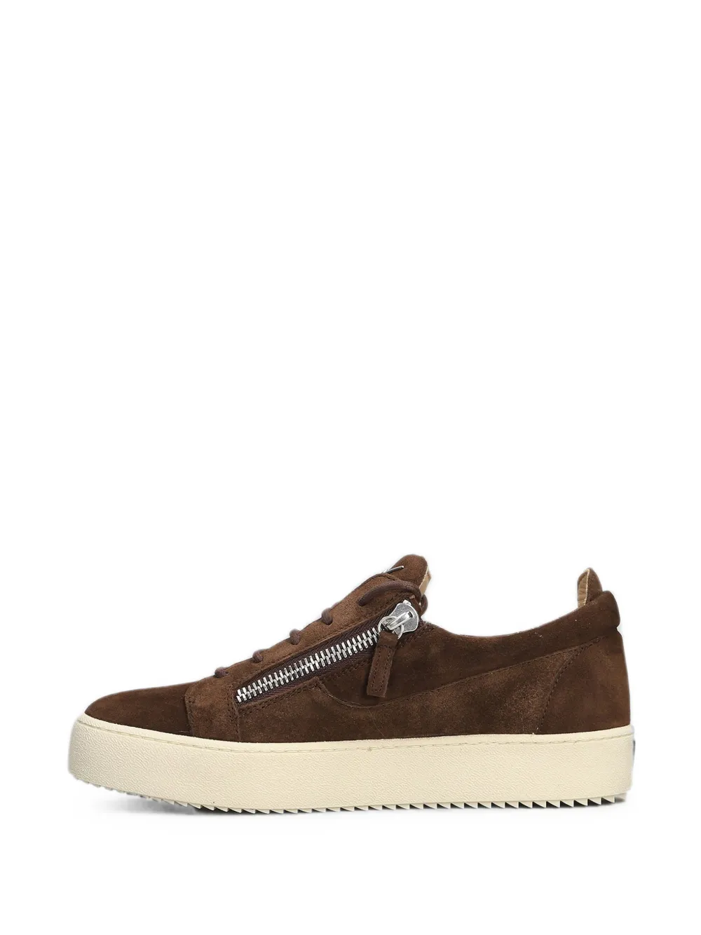Giuseppe Zanotti side-zip suede sneakers Bruin