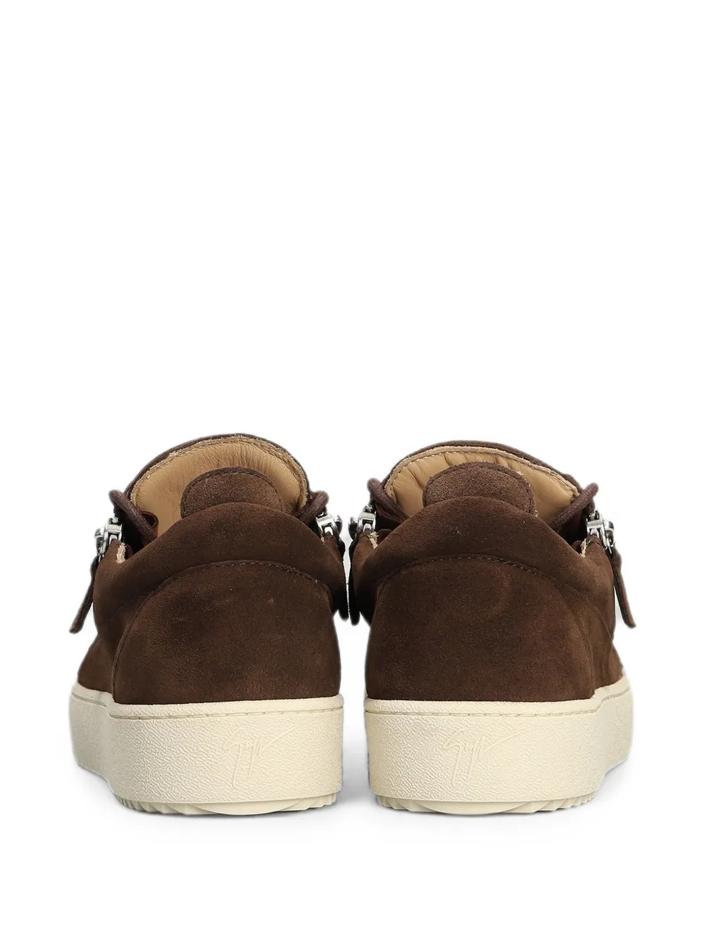 Giuseppe Zanotti side-zip suede sneakers Bruin