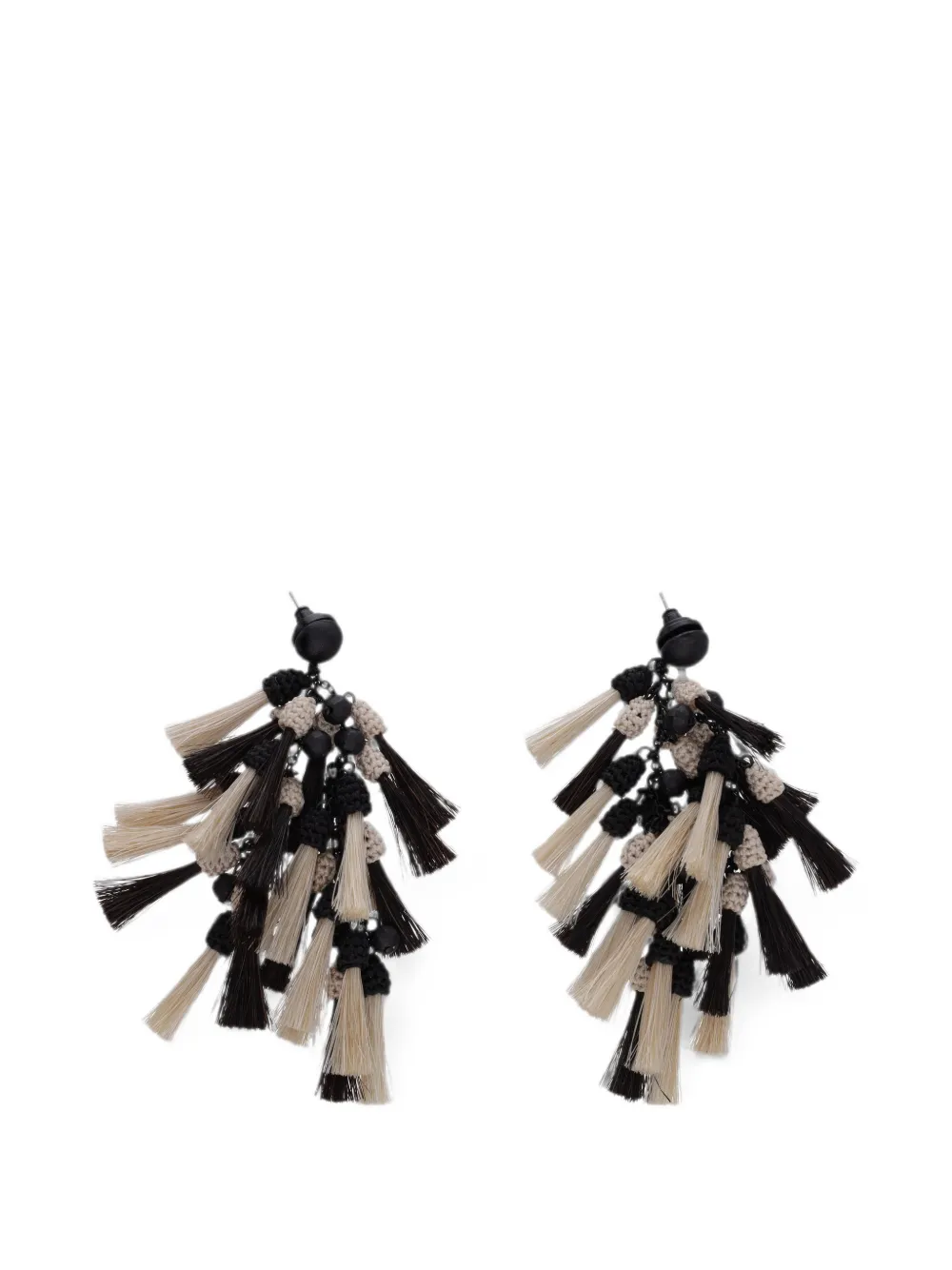 Vintage Tassel drop earrings - Schwarz