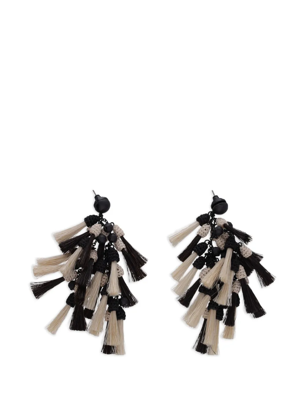 Vintage Tassel drop earrings - Schwarz