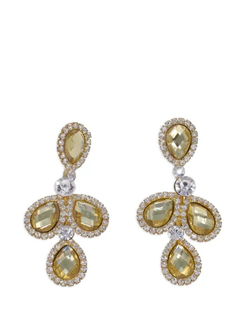 Vintage crystal-embellished drop earrings