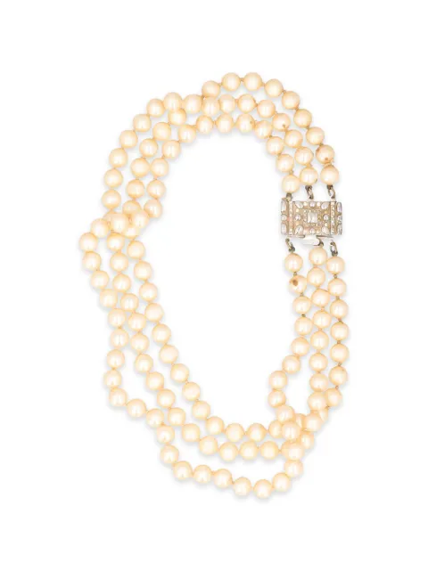 Vintage Three-Strand faux-pearl necklace