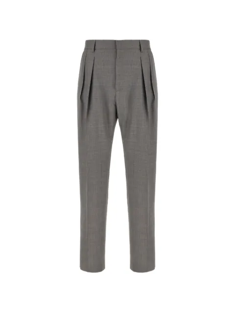 Paul Smith grey superfine merino wool pleated trousers