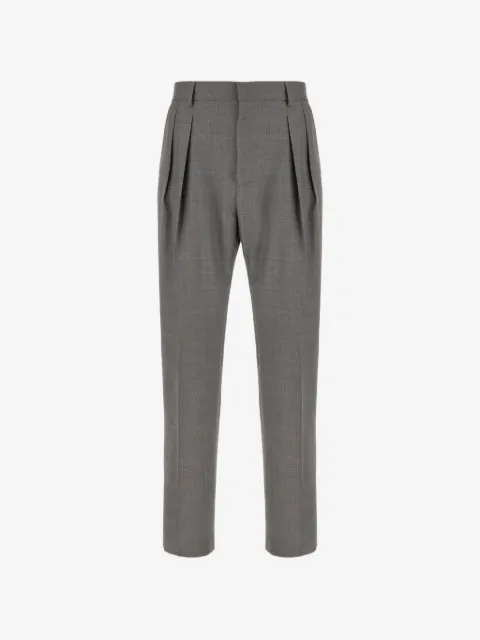 Paul Smith grey superfine merino wool pleated trousers