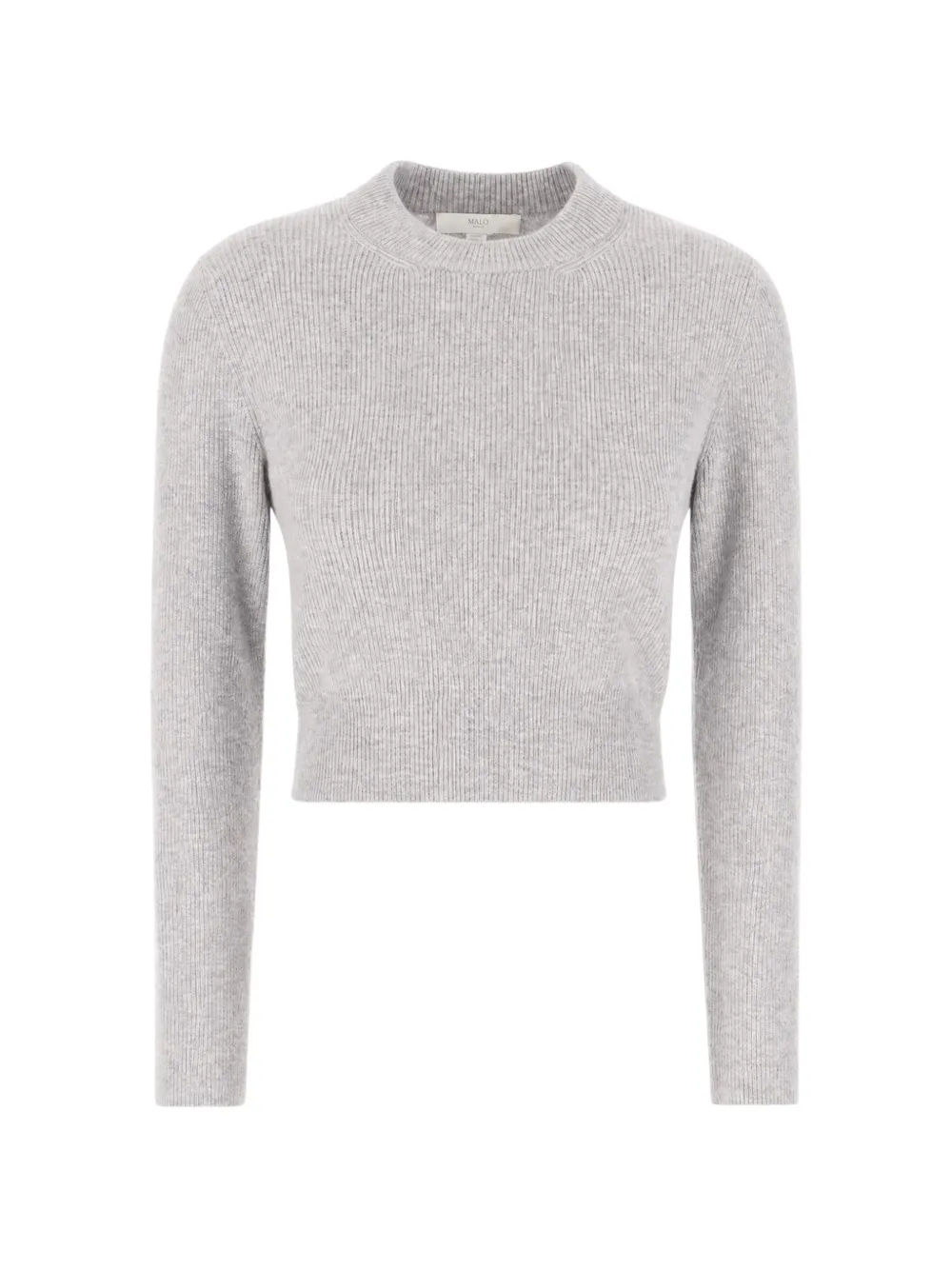 Malo ribbed-knit cropped sweater - Grigio