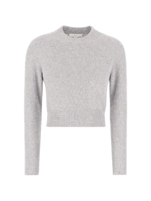 Malo pull crop en maille à design côtelé
