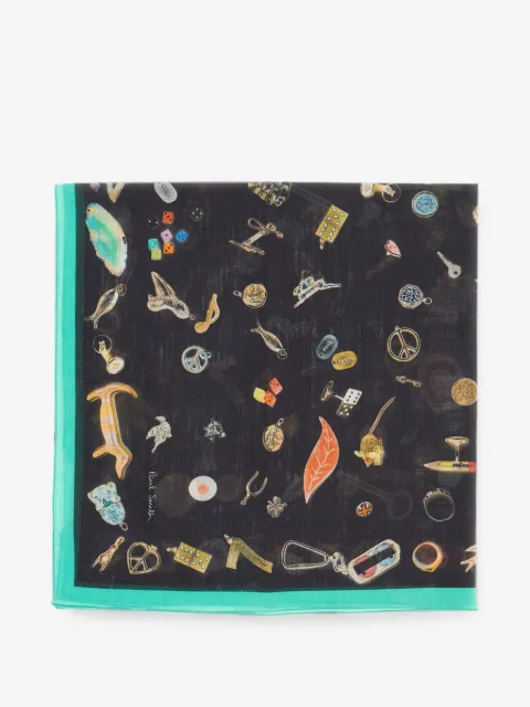Paul Smith charm-print cotton scarf