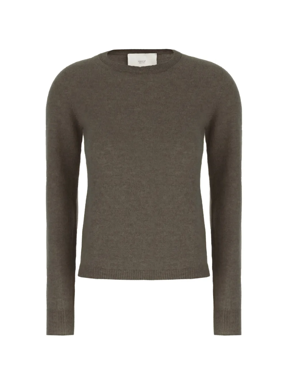 Vanisé Crew-neck Long-sleeve Sweater In Brown
