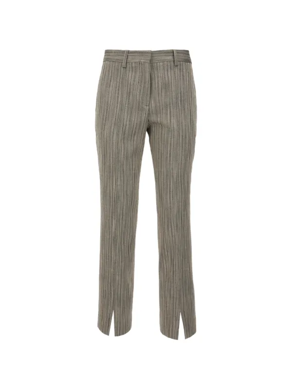 Paul Smith Herringbone Tailored Trousers in Grey