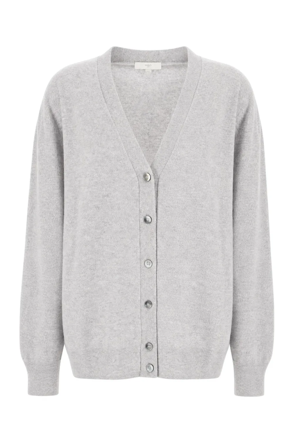 Malo fine-knit cashmere cardigan - Grau