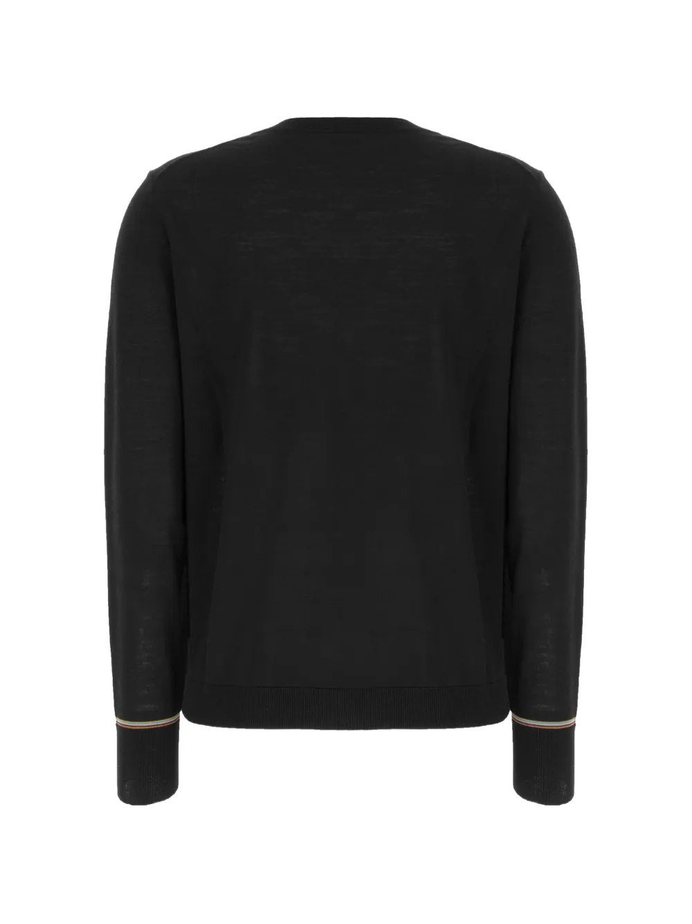 Paul Smith Trui met gestreepte afwerking en V-hals Zwart