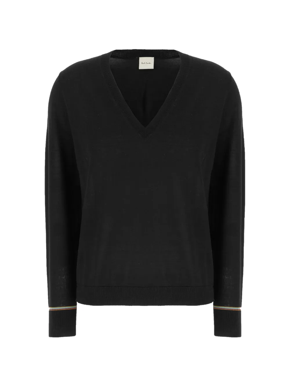 Paul Smith V-neck striped-trim sweater - Schwarz