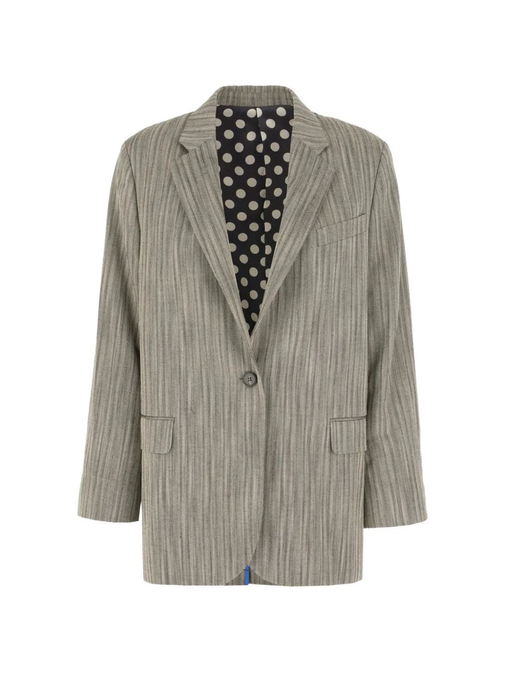 Paul Smith longline herringbone oversized blazer - Grau