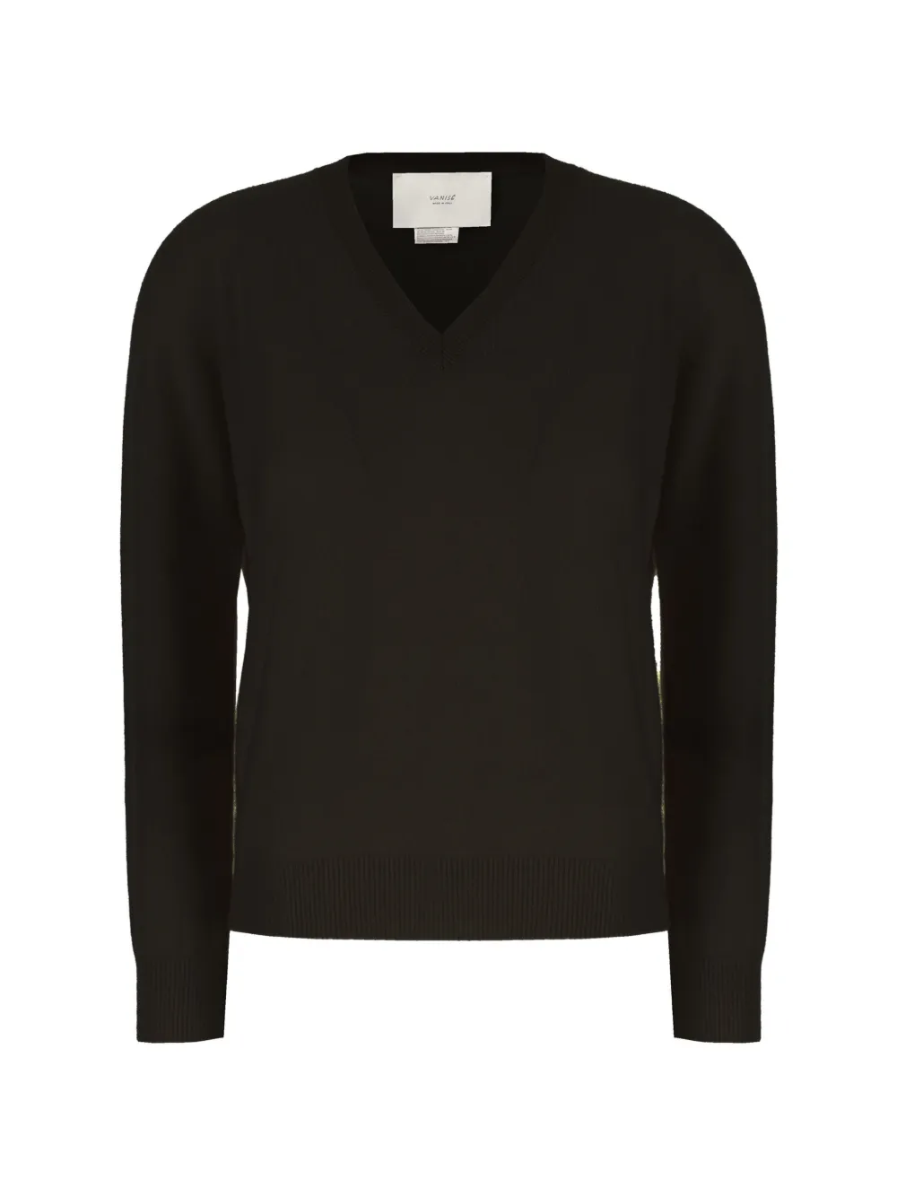 Vanisé V-neck Cashmere Sweater In Black